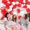 Red White Balloon Arch Garland kit - Matte Red White Balloons Red Confetti Balloons for Wedding Birthday Graduation Christmas Valentines Mother's Day Anniversary Party Decorations